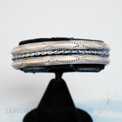 Excellent vintage Navajo silver bracelet with old stamping, c. 1930 Image 3