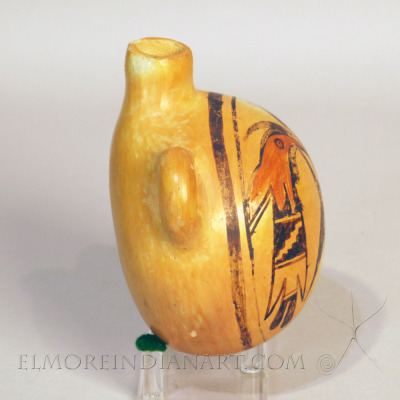 Hopi Polychrome Canteen w/ Double Eagle Design by Nampeyo, c. 1915 Image 3