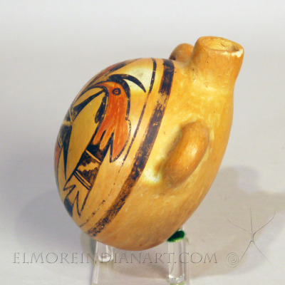Hopi Polychrome Canteen w/ Double Eagle Design by Nampeyo, c. 1915 Image 2