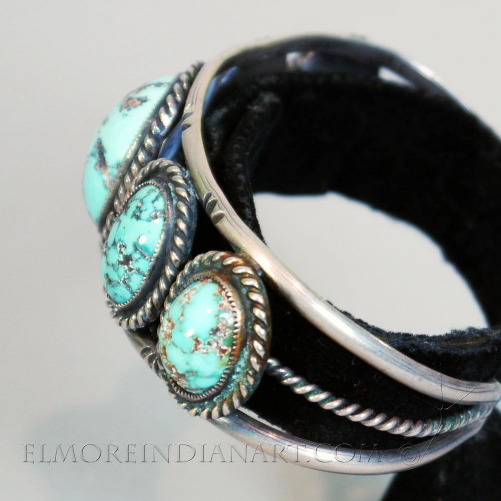 Mid Century Turquoise Bracelet Image 3