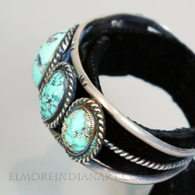 Mid Century Turquoise Bracelet Image 3