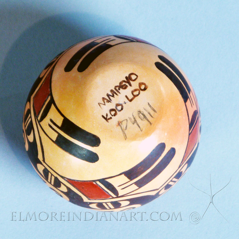 Mini Yellowware Jar with Migration Design by Rachel “Koo Loo” Sahmie Nampeyo Image 4