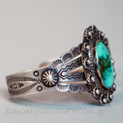 Single Stone Navajo Bracelet, c. 1930 Image 2