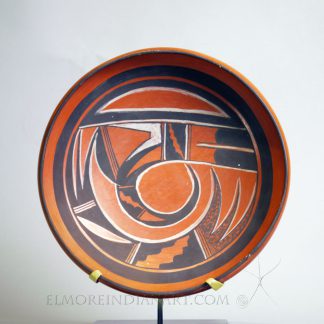 Hopi B&W on Red Bowl, c. 1920