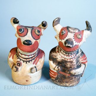 Pair of Wakas "Cow" Kachinas by Nampeyo, c.1885