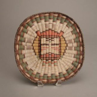 Hopi Wicker Plaque w/ Pahlik Mana Kachina, c.1940