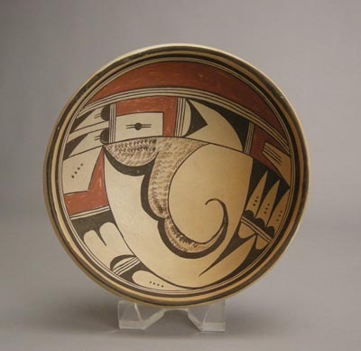 Hopi Polychrome Bowl by Hattie Carl, c.1930