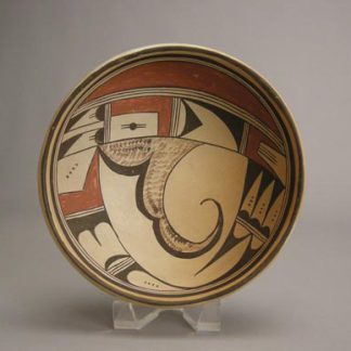 Hopi Polychrome Bowl by Hattie Carl, c.1930