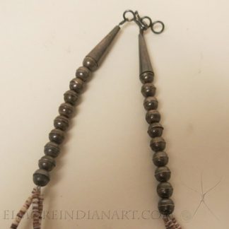 Three Strand Zuni Fetish Necklace with Bench Press Beads, c.1950s