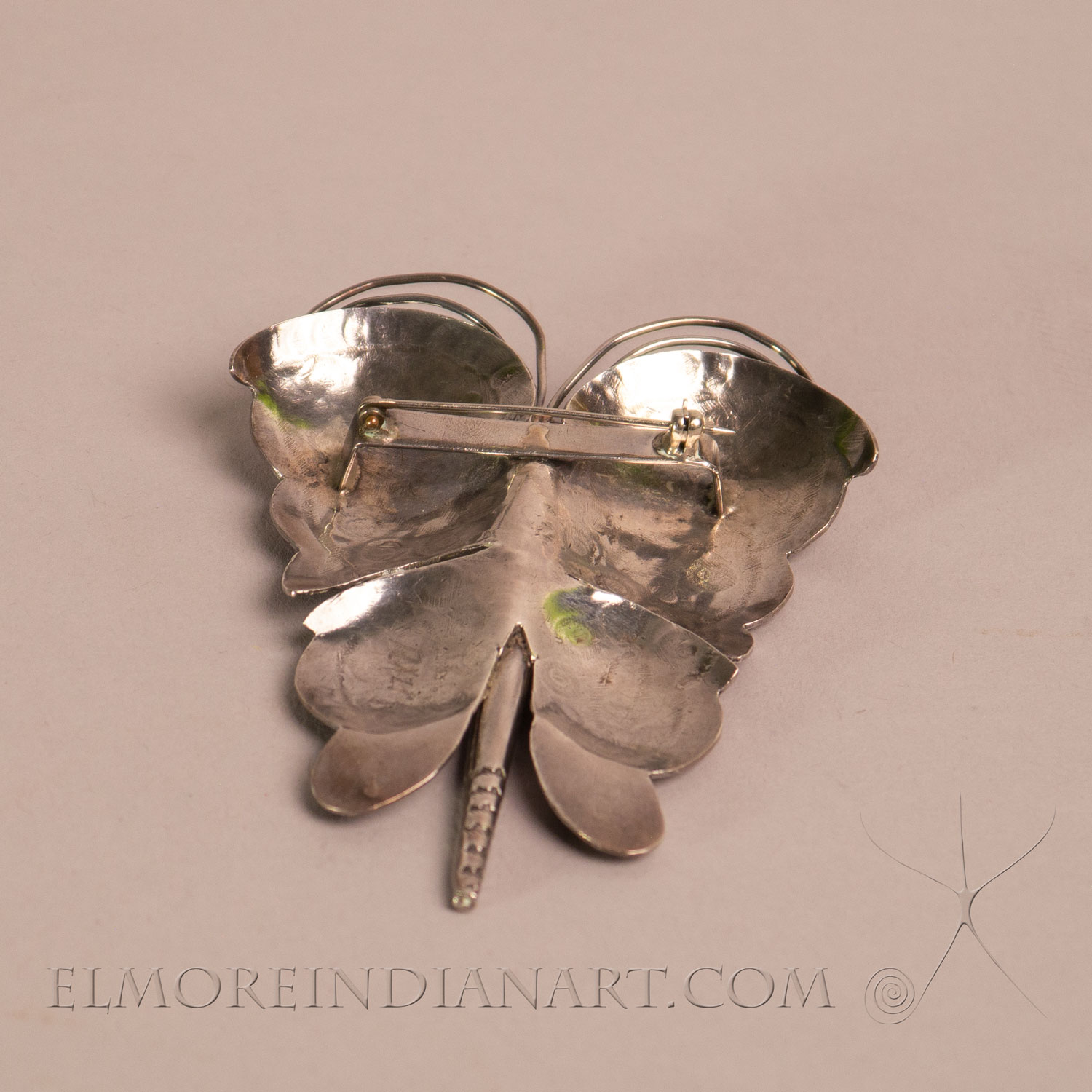 Hopi Silver Butterfly Pin, c. 1930 - Image 4