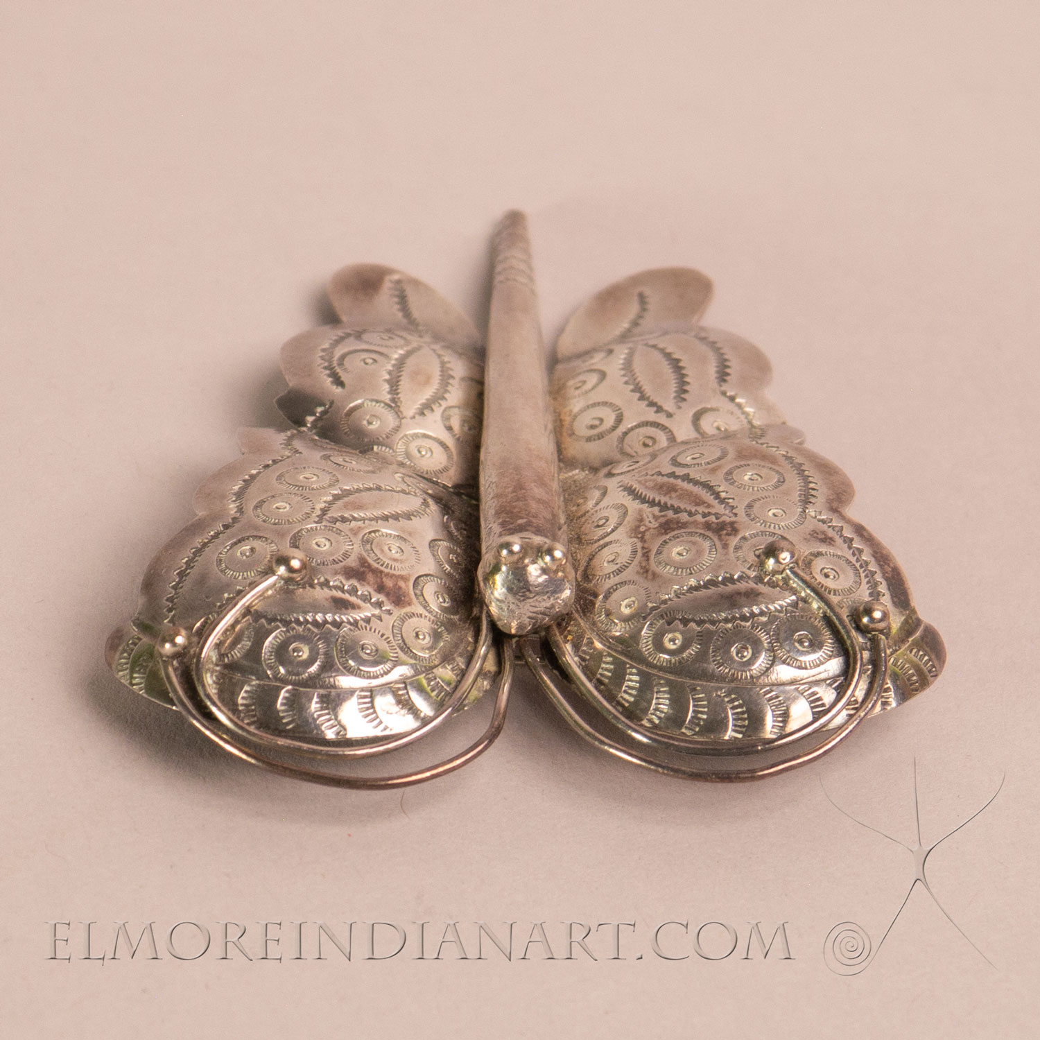 Hopi Silver Butterfly Pin, c. 1930 - Image 3
