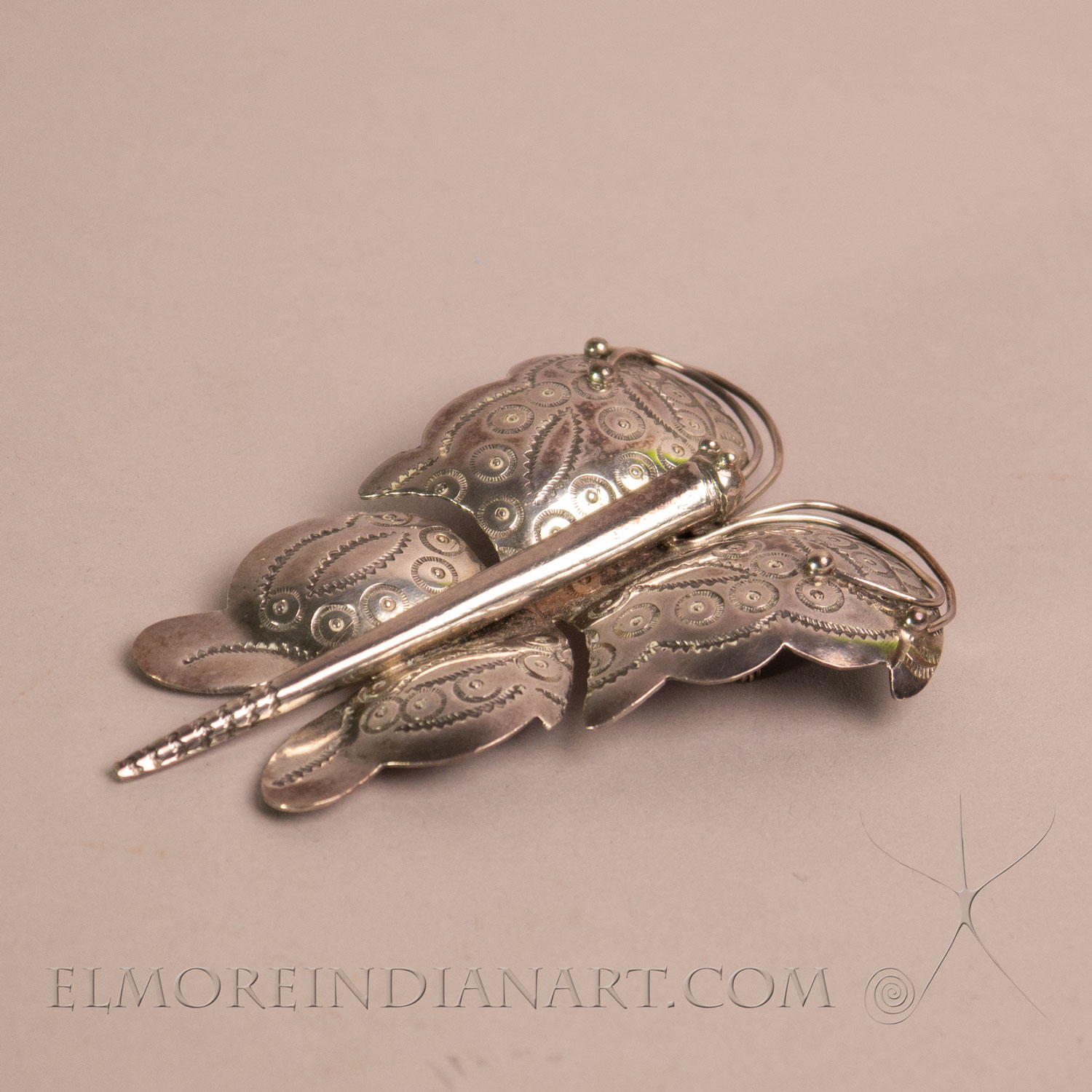 Hopi Silver Butterfly Pin, c. 1930 - Image 2